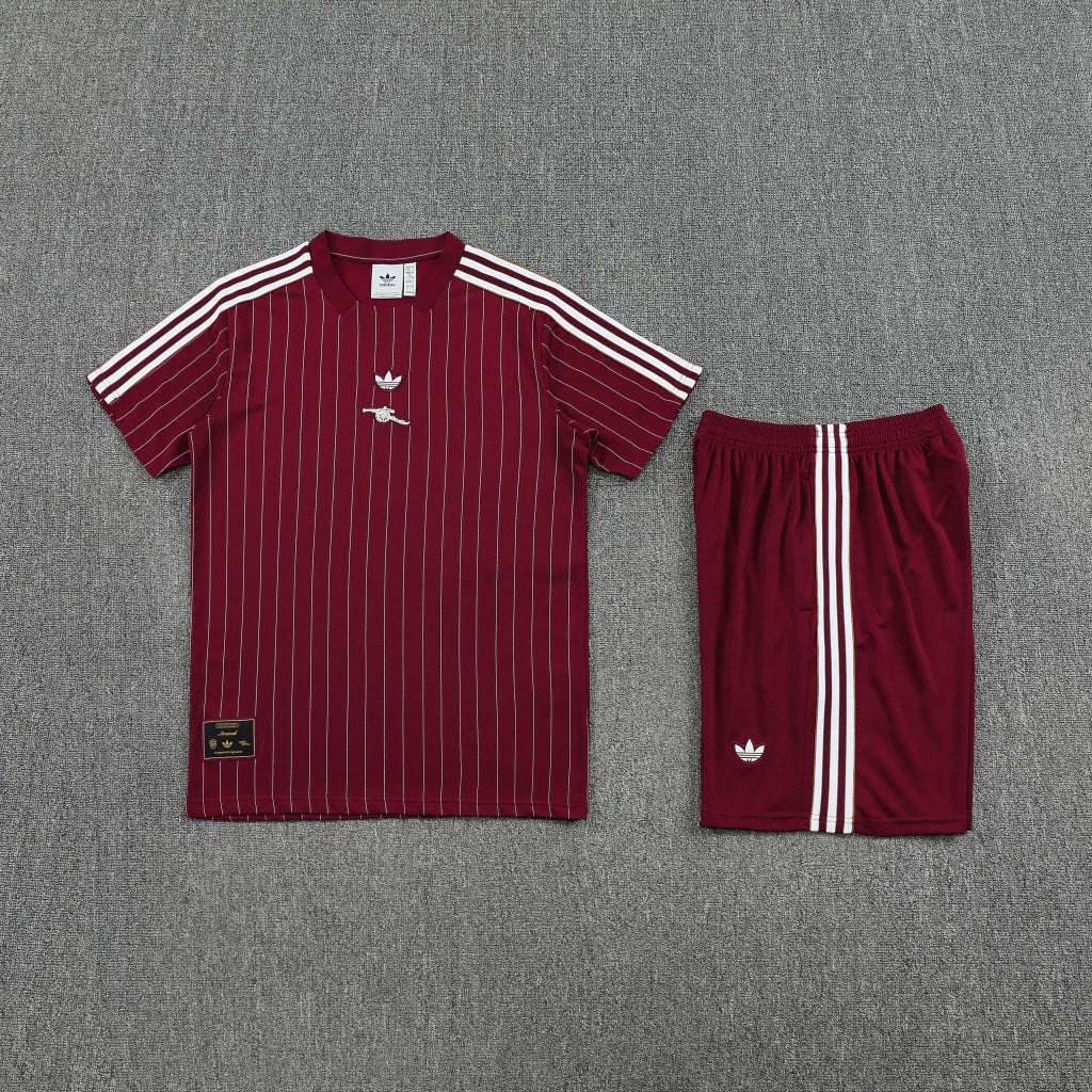Kit Allenamento Arsenal Bordeaux Maniche corte Taglia L